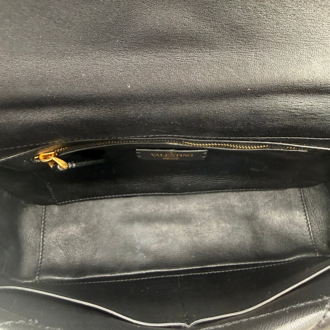 Roman Stud Nappa Lambskin Leather Top Handle Bag