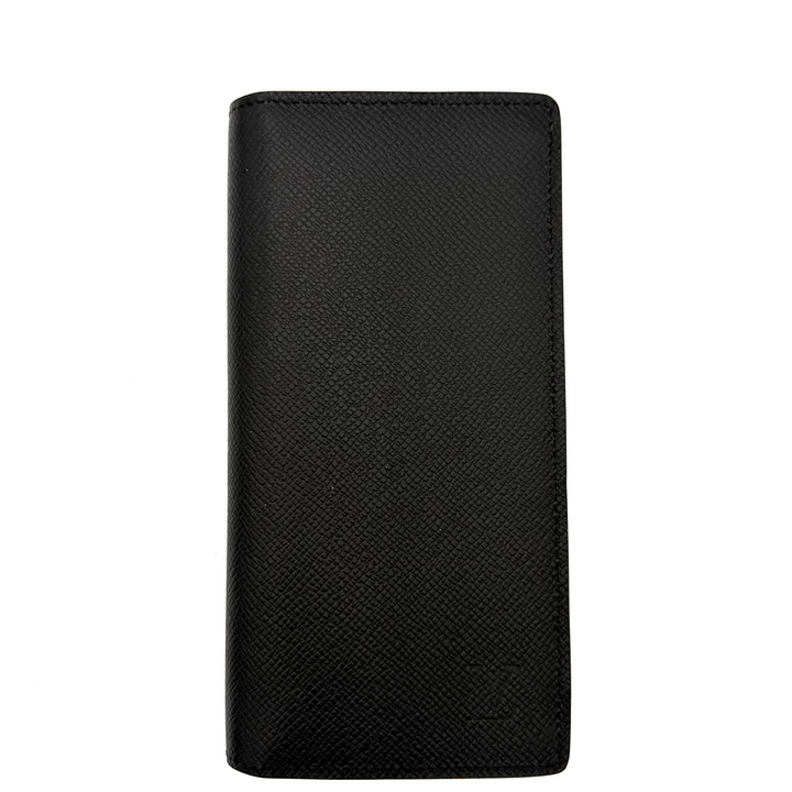 Brazza Wallet in Black Taiga Leather