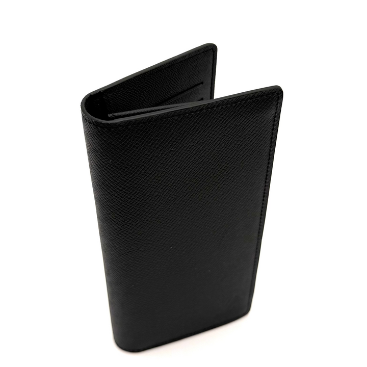 Brazza Wallet in Black Taiga Leather
