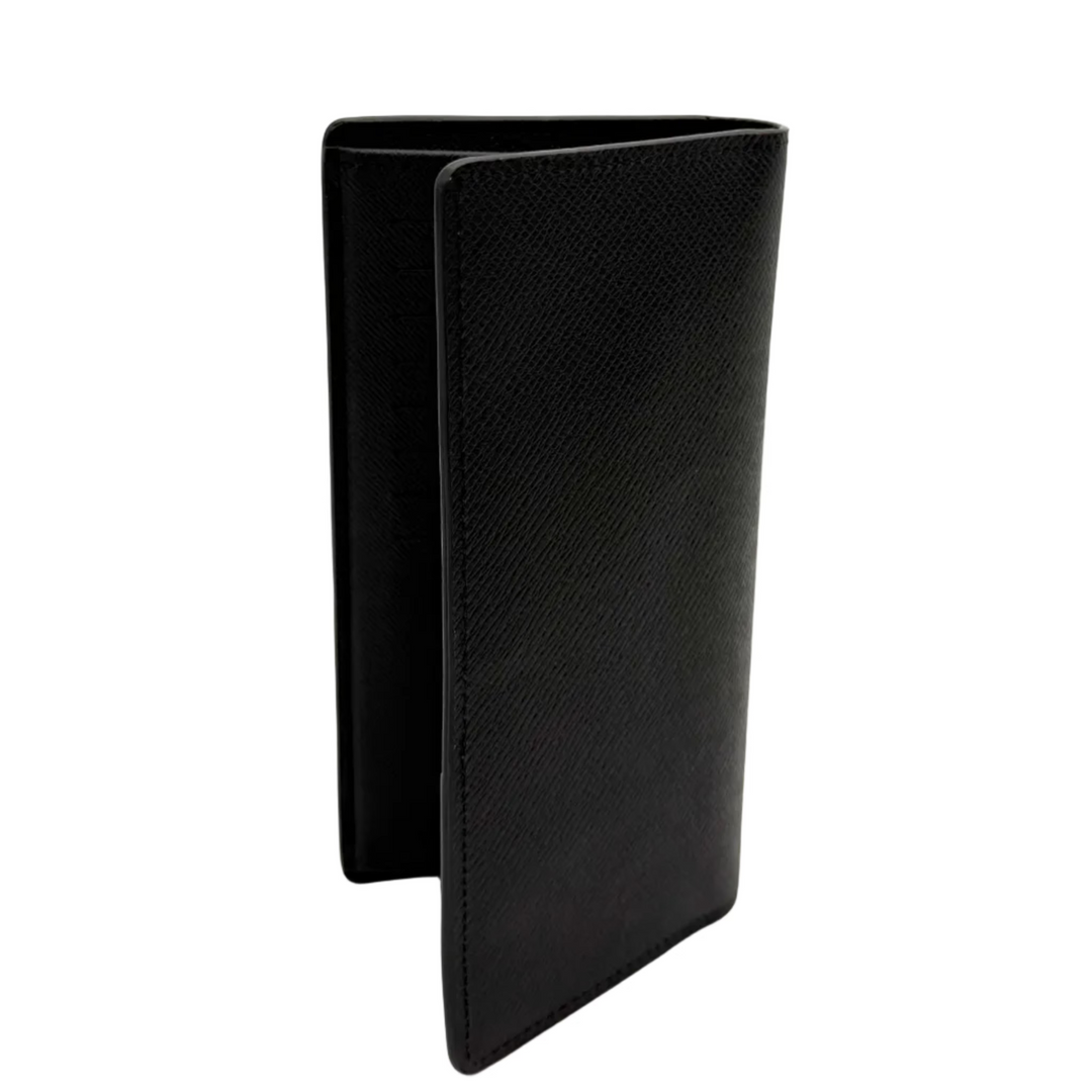 Brazza Wallet in Black Taiga Leather
