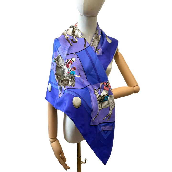 Le Monde du Polo Silk Scarf by Chantal de Crissey