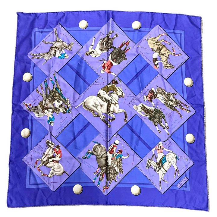 Le Monde du Polo Silk Scarf by Chantal de Crissey