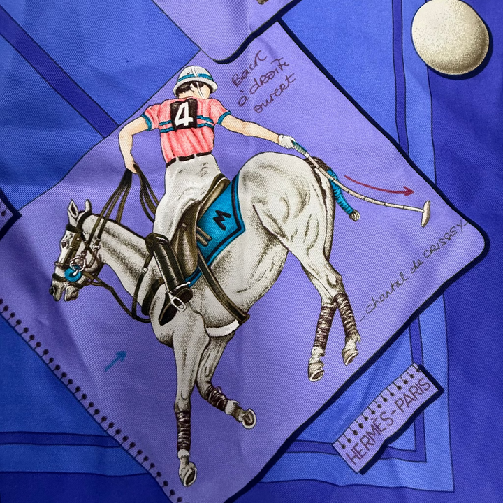 Le Monde du Polo Silk Scarf by Chantal de Crissey