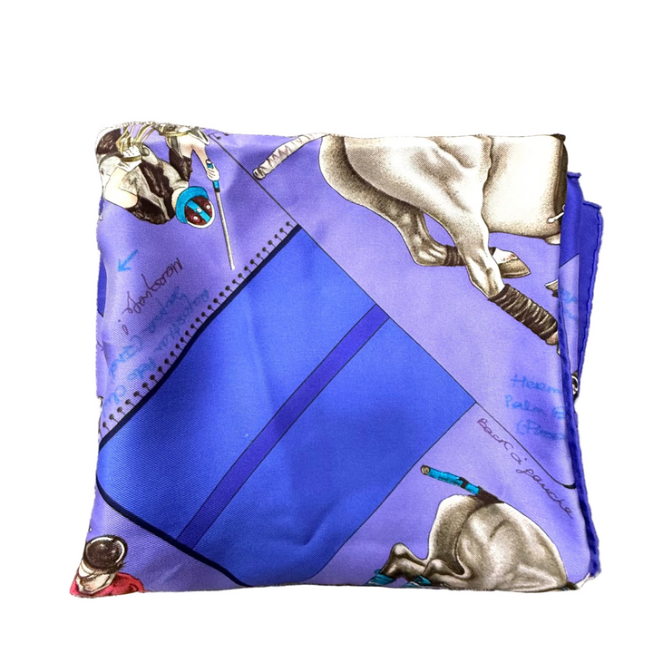 Le Monde du Polo Silk Scarf by Chantal de Crissey