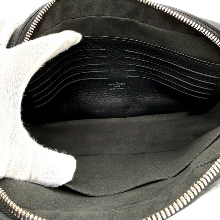 Kasai Taurillon Black Leather Clutch