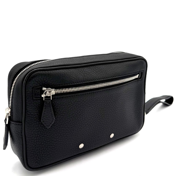 Kasai Taurillon Black Leather Clutch