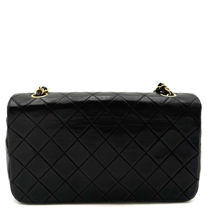 Single Flap Small Lambskin Leather Shoulder Bag