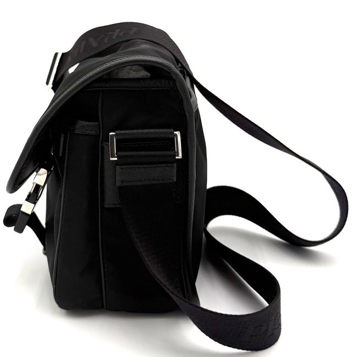 Re-Nylon and Saffiano Leather Shoulder Bag