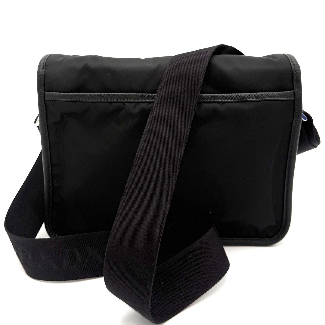 Re-Nylon and Saffiano Leather Shoulder Bag