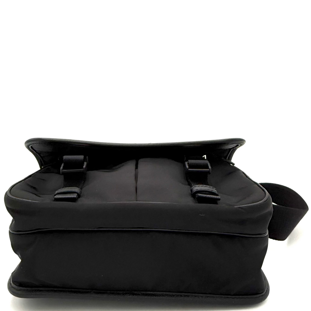 Re-Nylon and Saffiano Leather Shoulder Bag