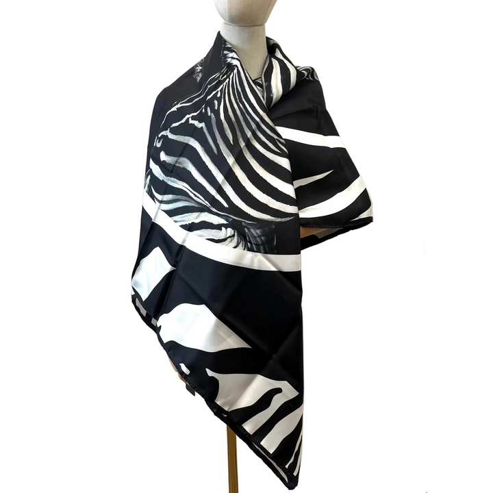 Dolce & Gabbana Zebra Print Silk Scarf