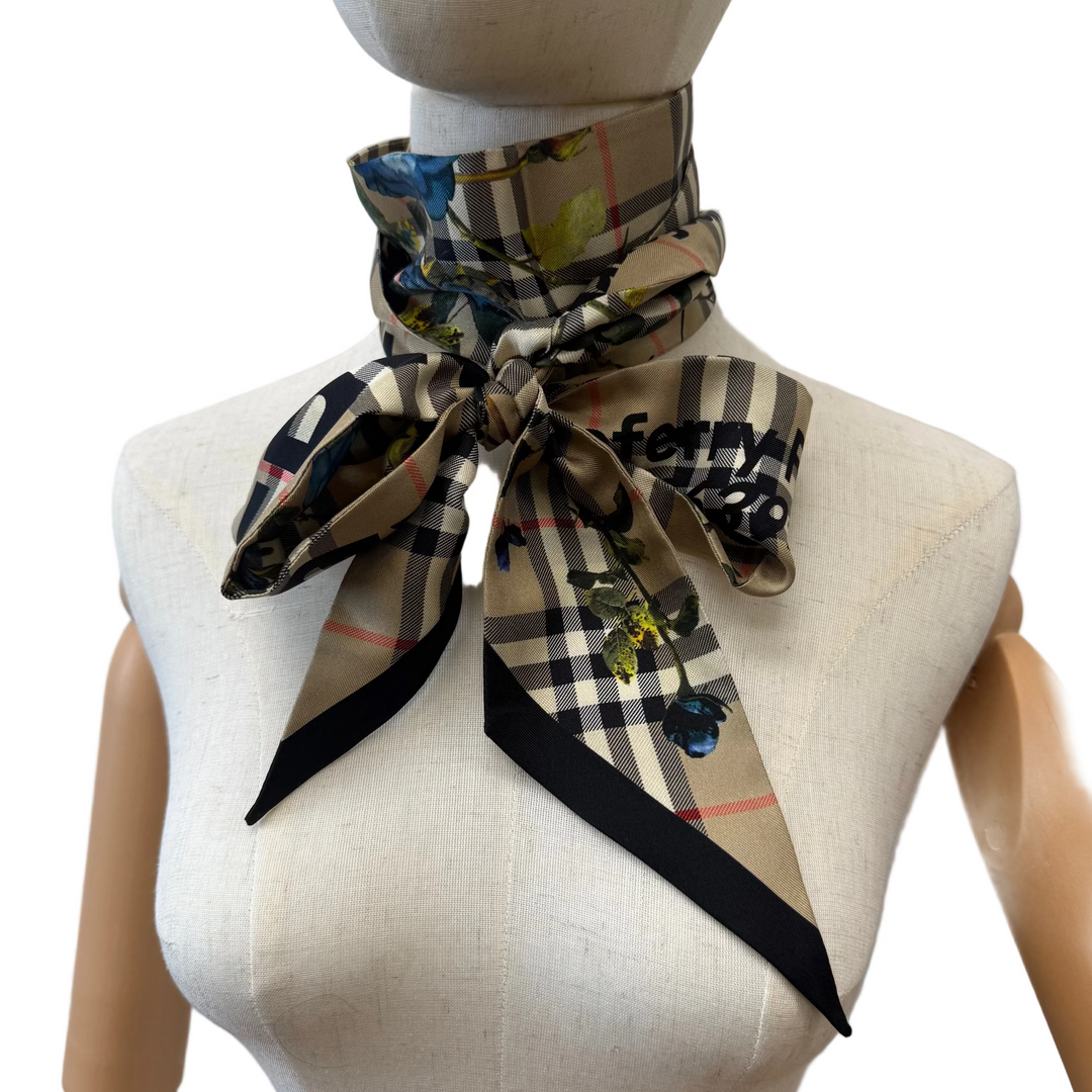 Burberry Montage Print Reversible Silk Scarf