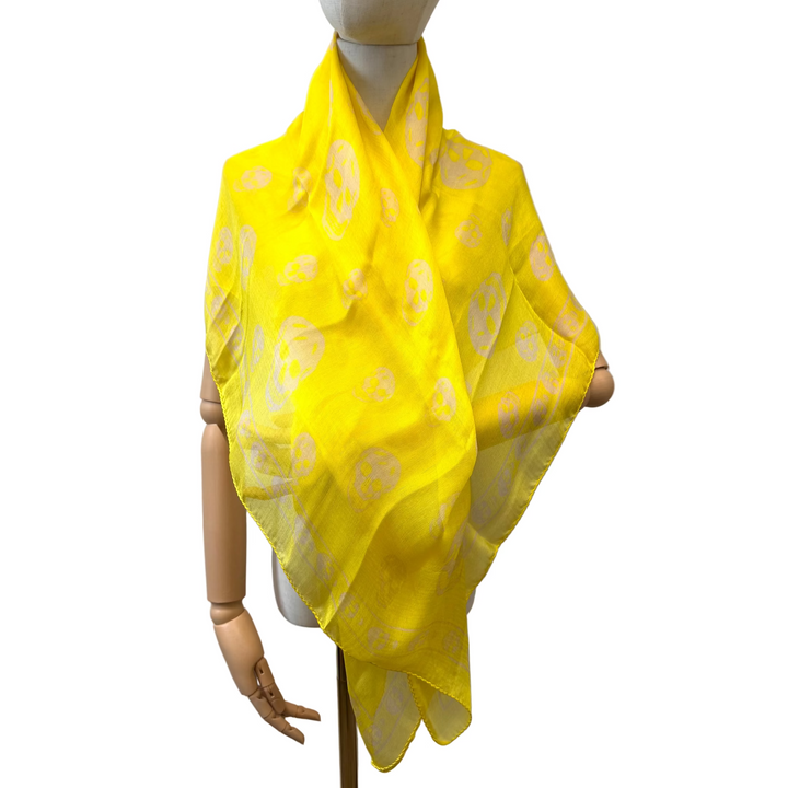 Alexander McQueen Skull Chiffon Scarf