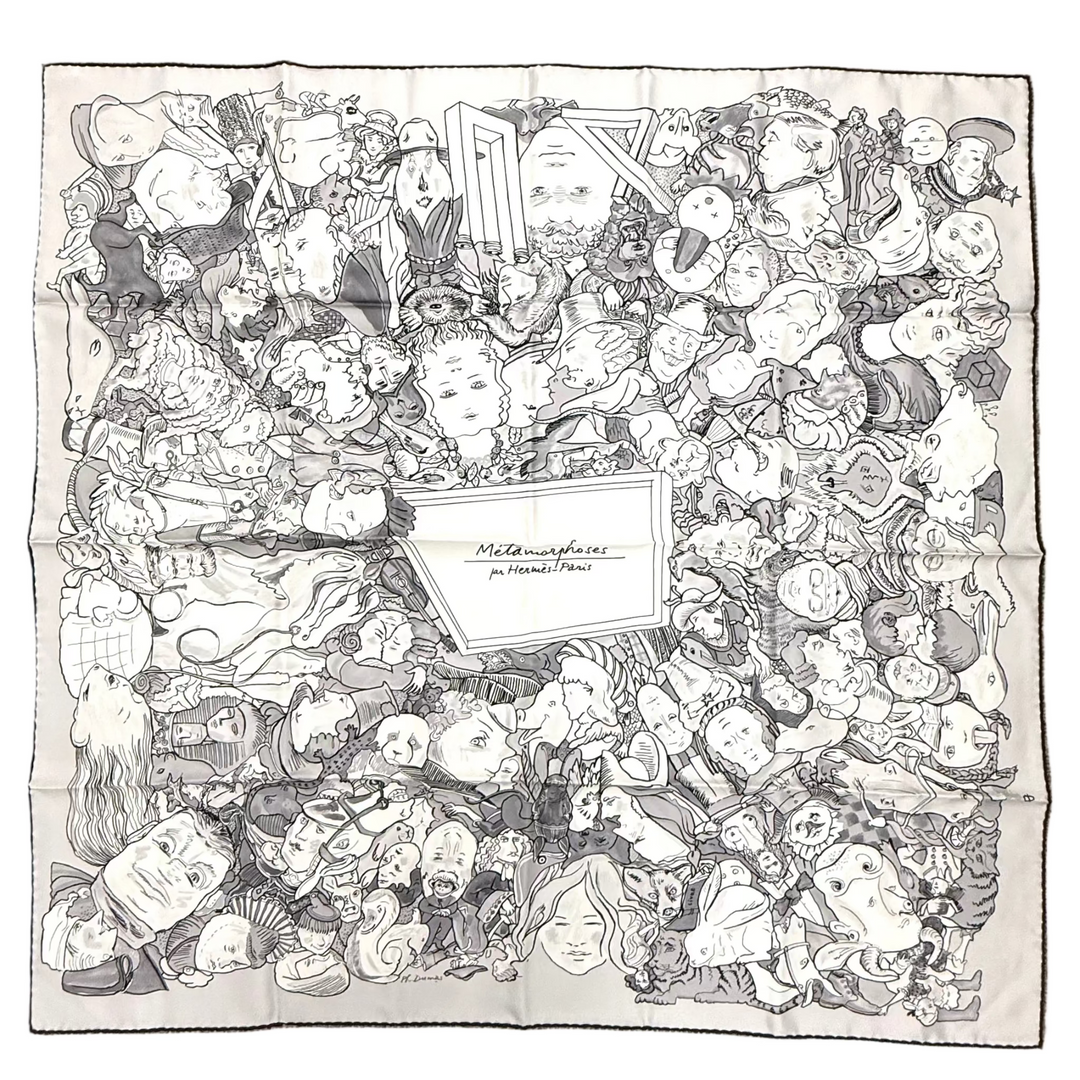 Metamorphoses Par Hermès-Paris Silk Twill Scarf by Philippe Dumas
