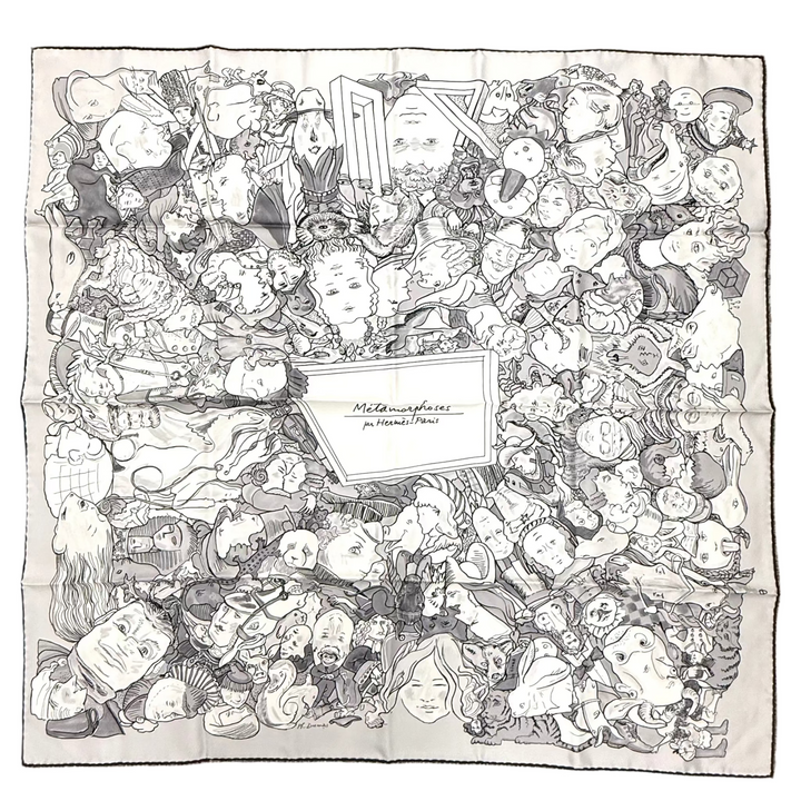 Metamorphoses Par Hermès-Paris Silk Twill Scarf by Philippe Dumas