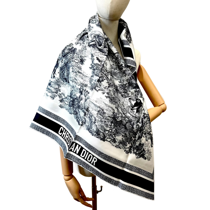 Toile de Jouy Sauvage Silk Scarf