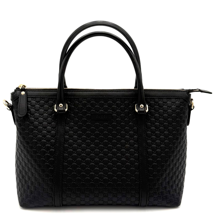 Microguccisima Margeaux Black Leather Bag