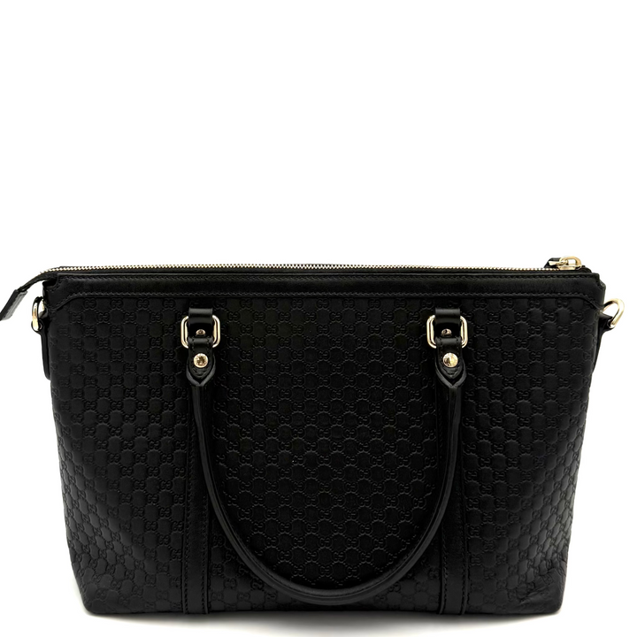 Microguccisima Margeaux Black Leather Bag