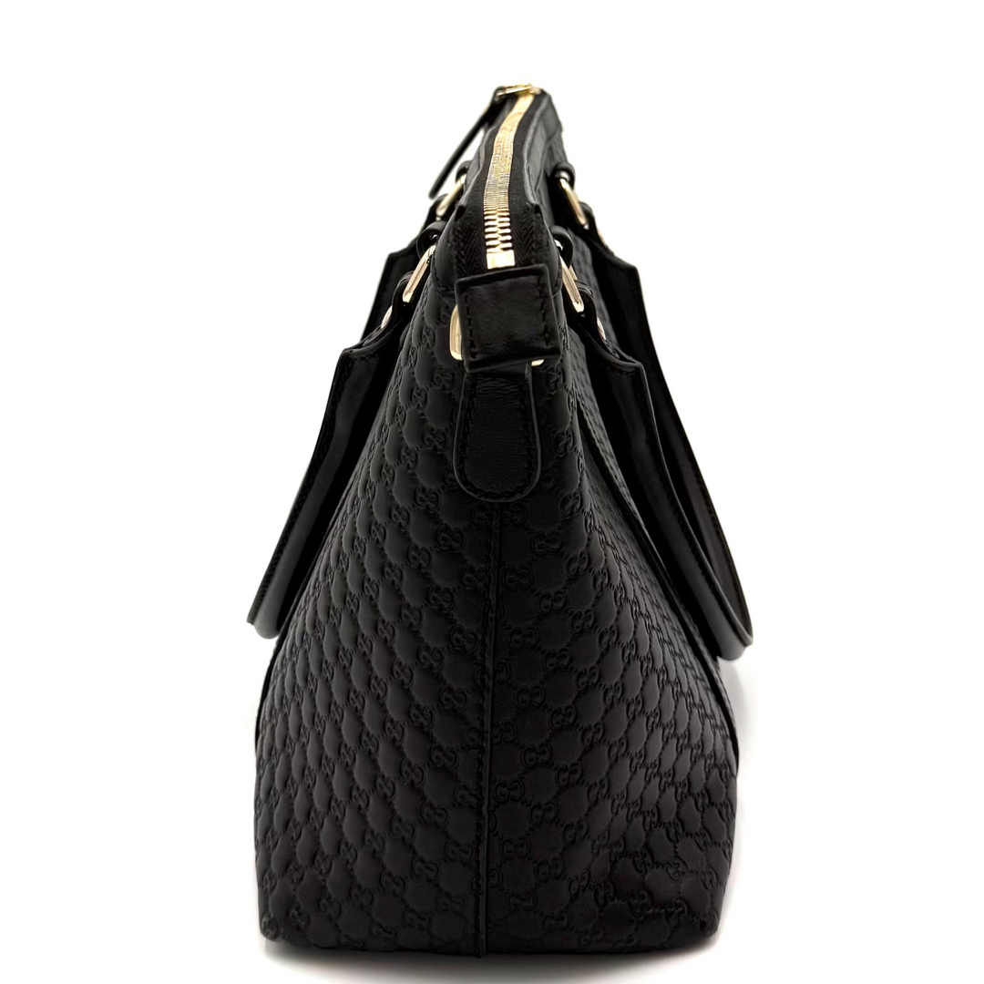 Microguccisima Margeaux Black Leather Bag