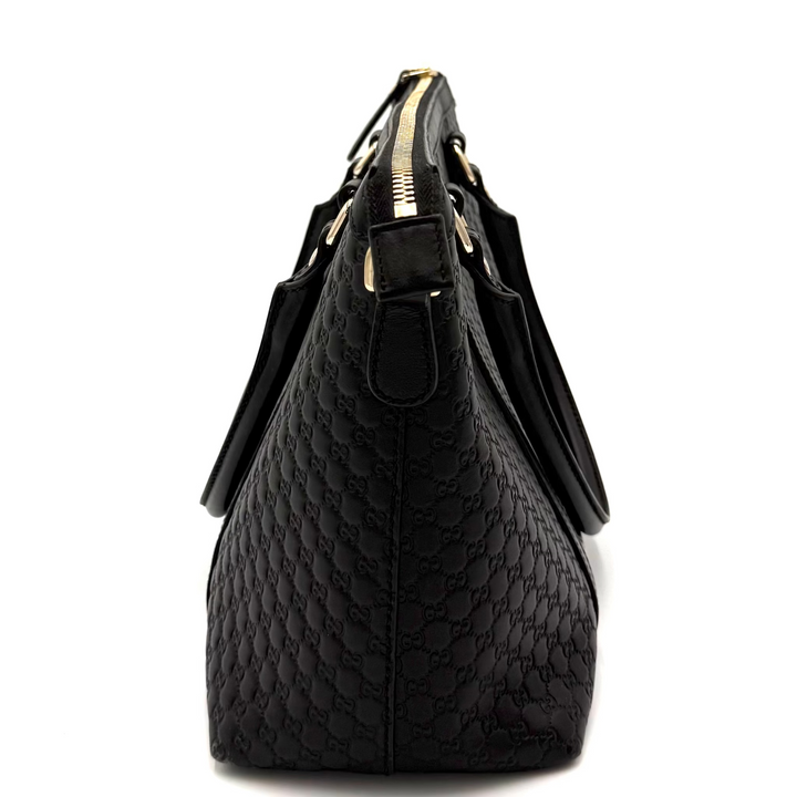 Microguccisima Margeaux Black Leather Bag