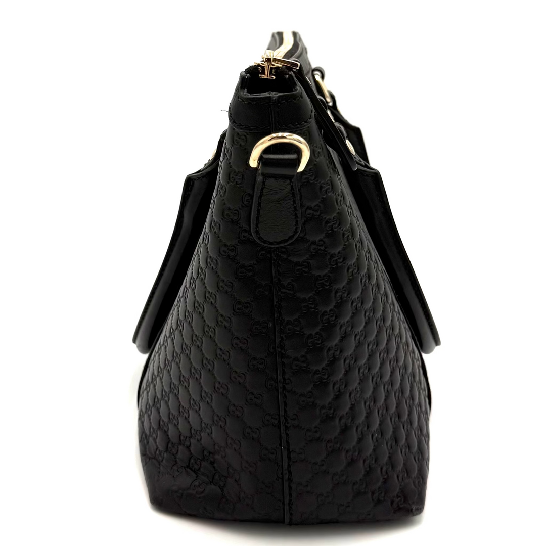 Microguccisima Margeaux Black Leather Bag