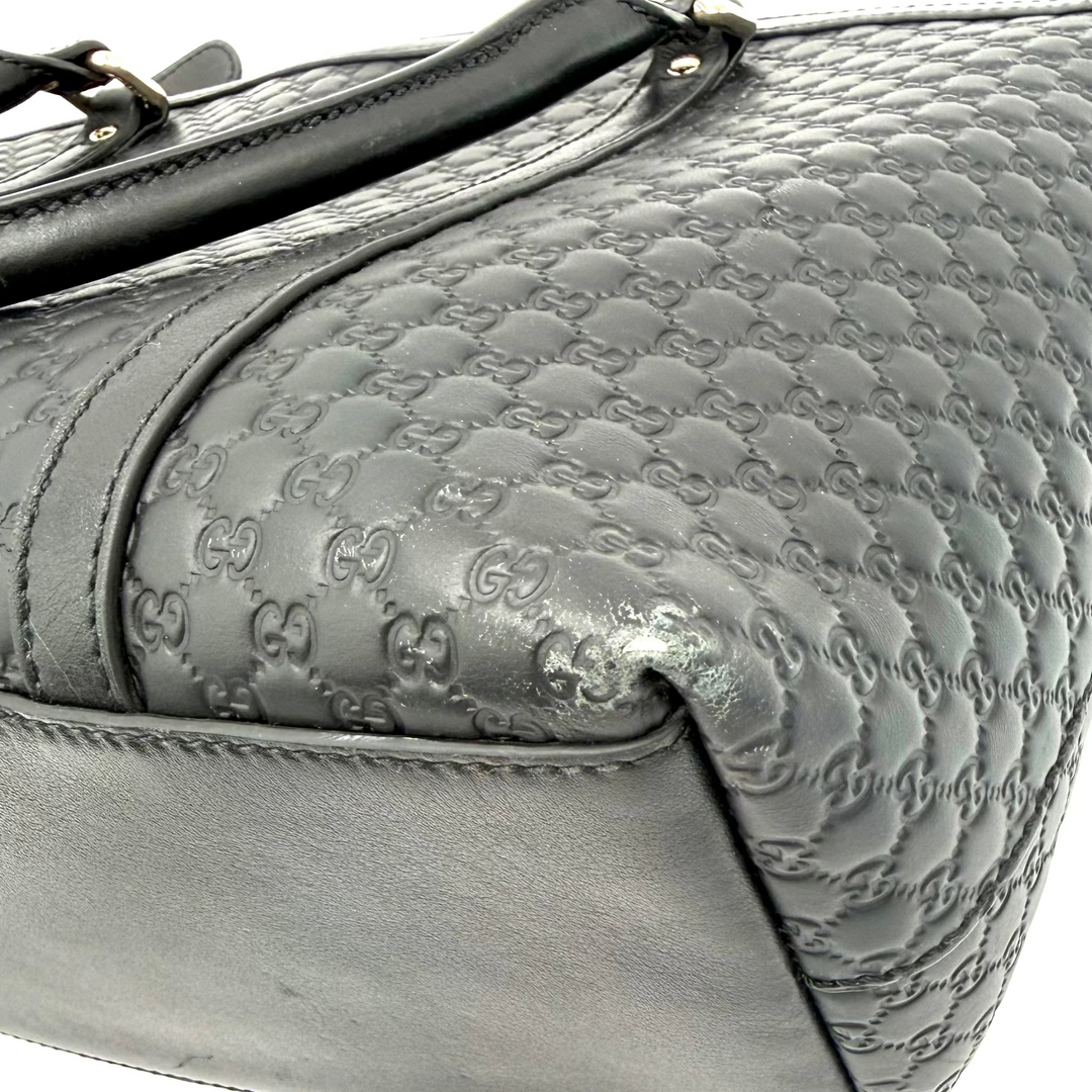 Microguccisima Margeaux Black Leather Bag