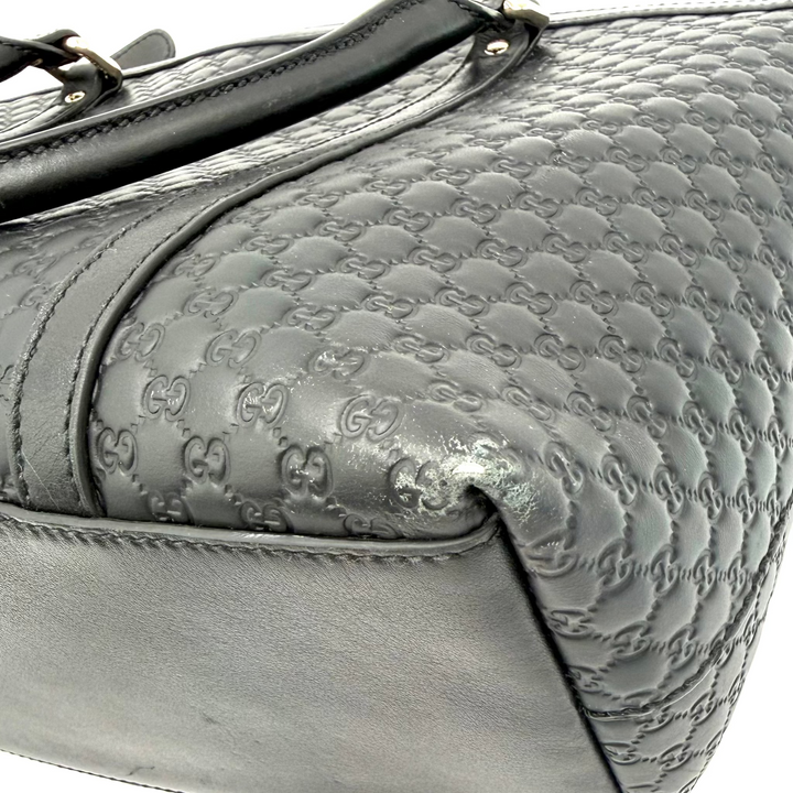 Microguccisima Margeaux Black Leather Bag