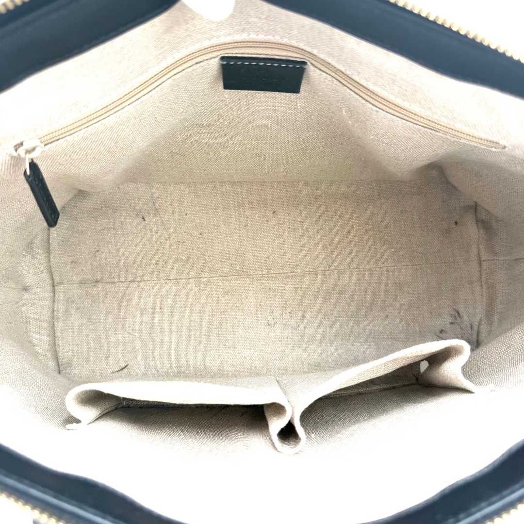 Microguccisima Margeaux Black Leather Bag