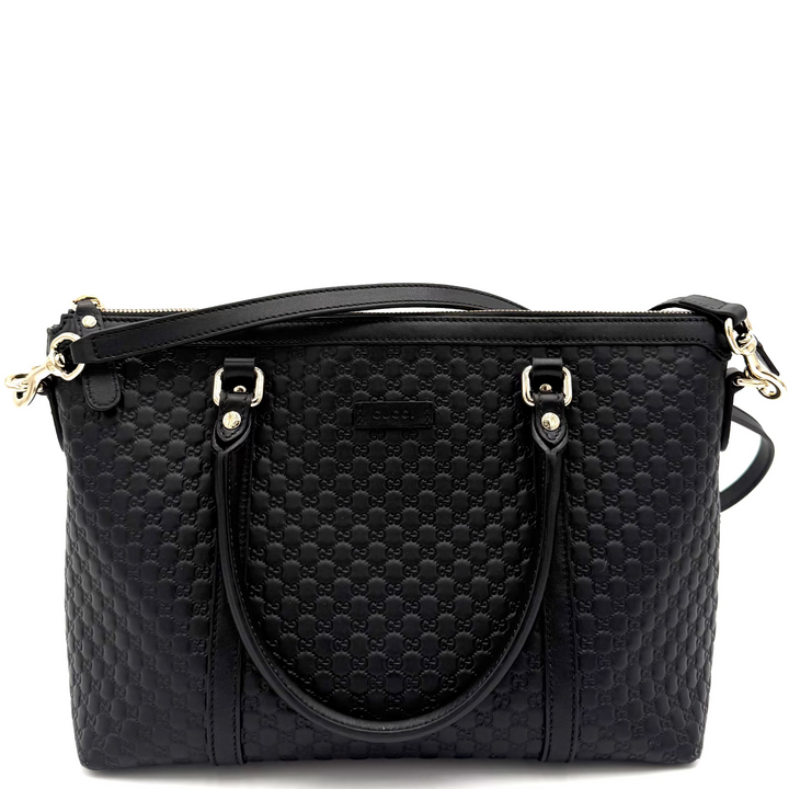 Microguccisima Margeaux Black Leather Bag