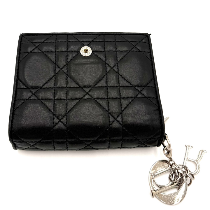 Lady Dior Eden Lambskin Leather Wallet
