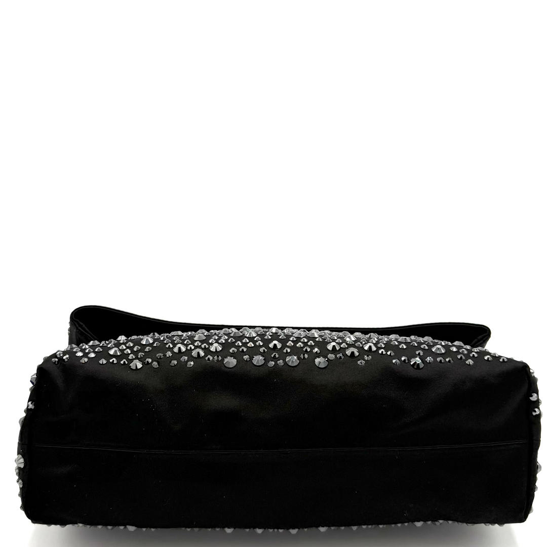 Mulberry Clemmie Satin Embellished Clutch