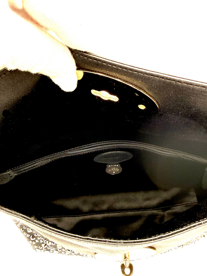 Mulberry Clemmie Satin Embellished Clutch