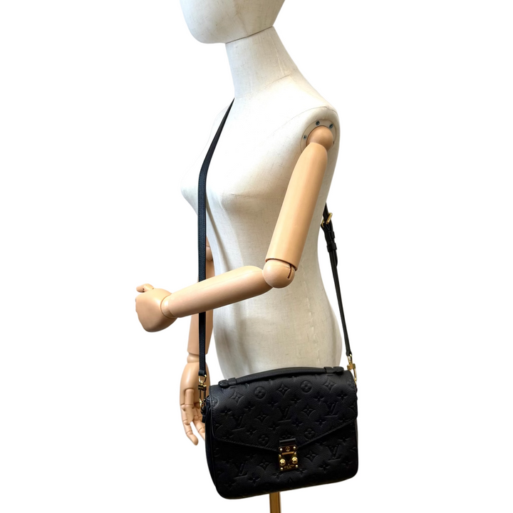 Black Empreinte Leather Pochette Métis