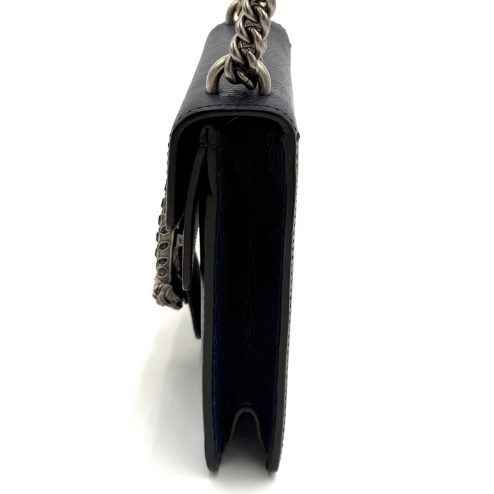 Navy Crystal Dionysus Small Leather Bag