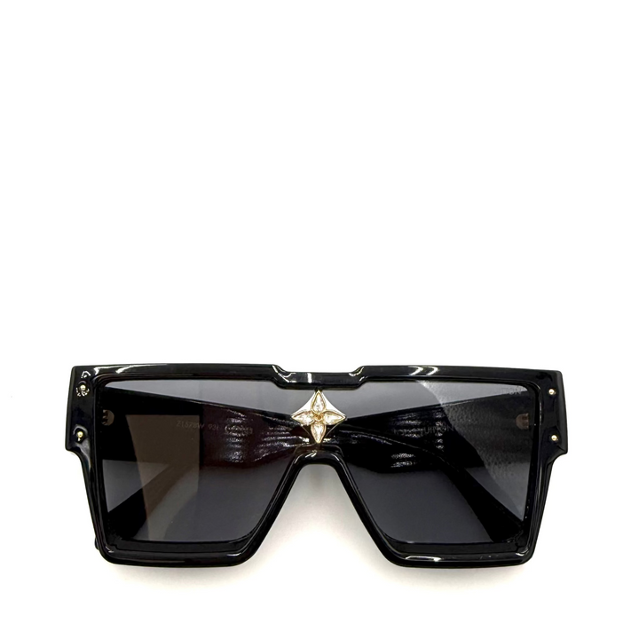 Cyclone Sunglasses With Crystal Monogram in Black
