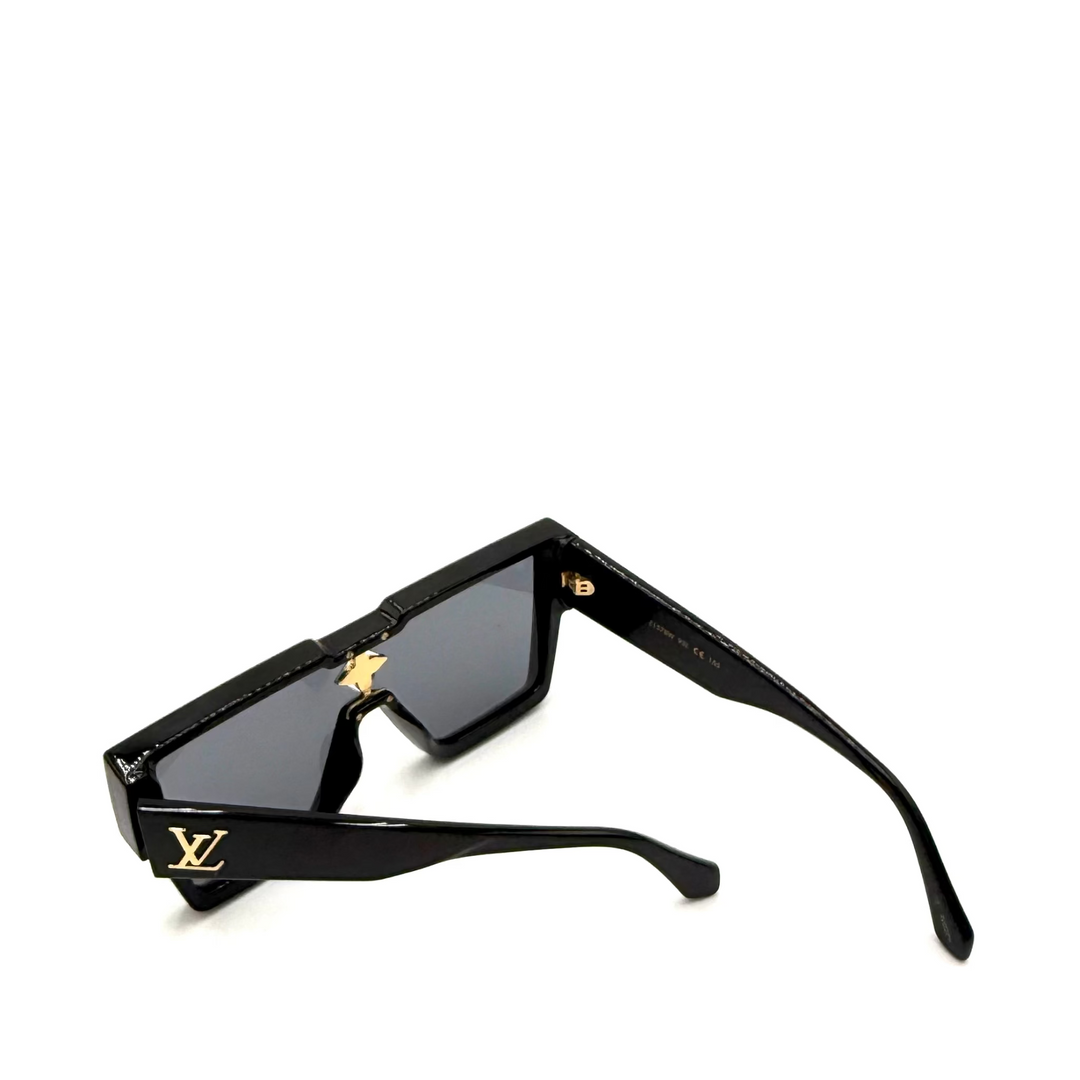 Cyclone Sunglasses With Crystal Monogram in Black