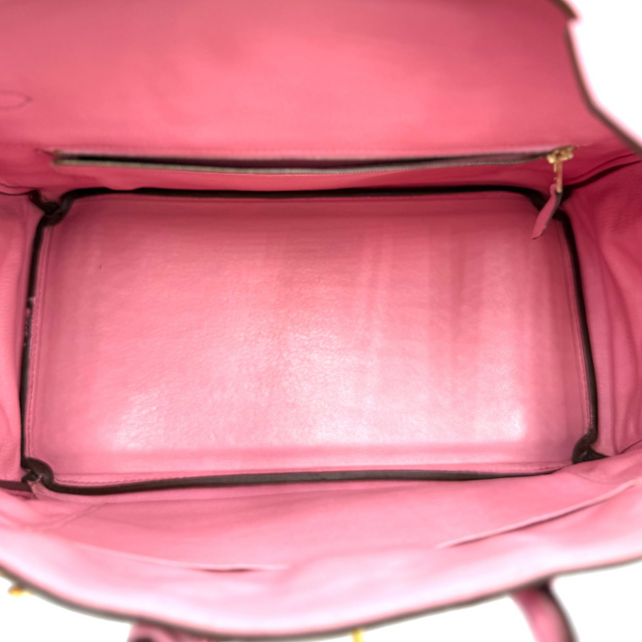 Birkin 35 Togo Leather Bubblegum Pink Bag With Gold Hardware
