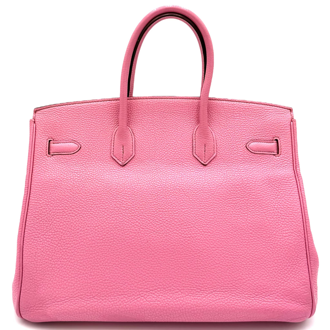 Birkin 35 Togo Leather Bubblegum Pink Bag With Gold Hardware
