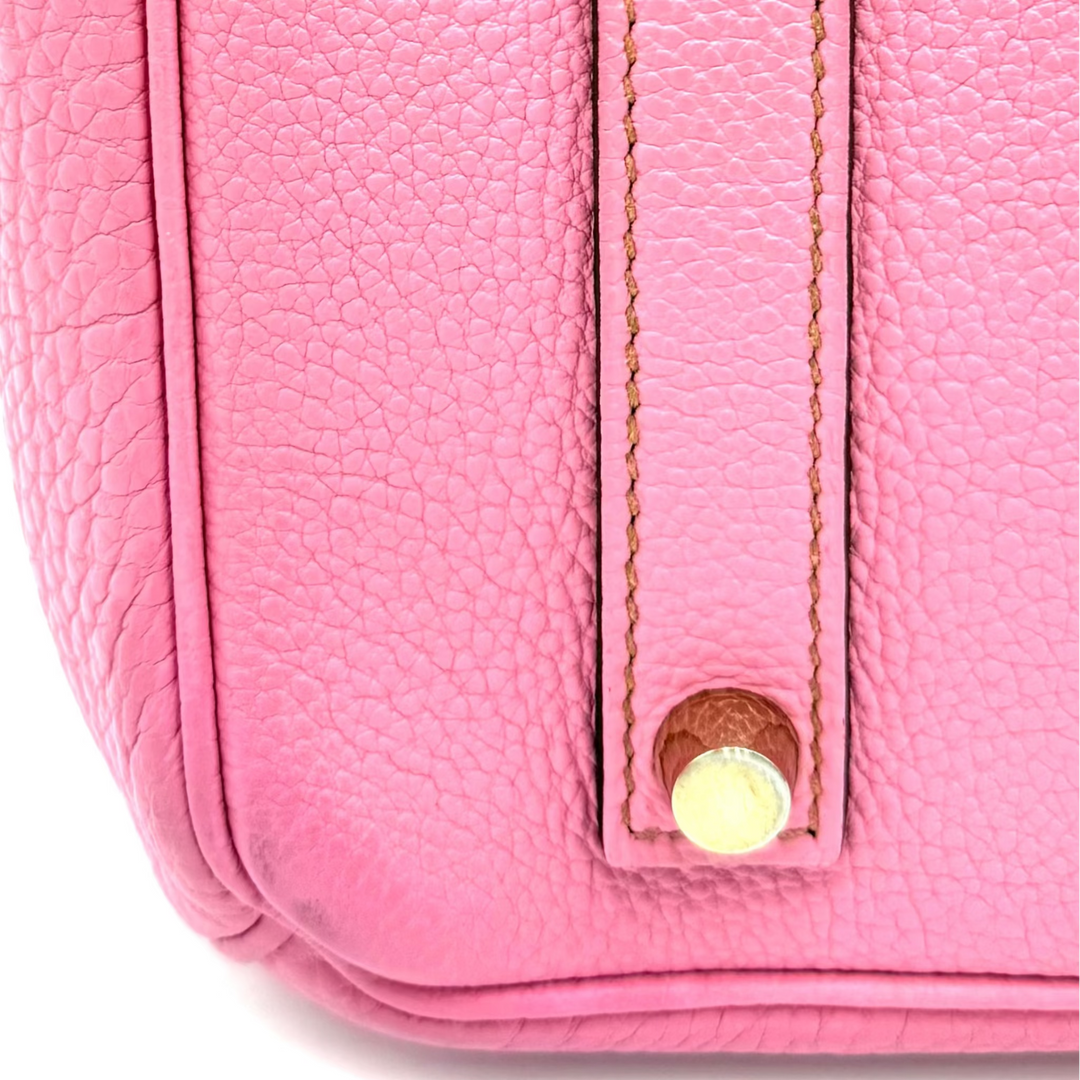 Birkin 35 Togo Leather Bubblegum Pink Bag With Gold Hardware