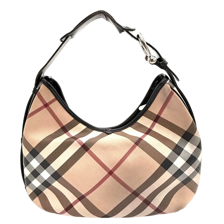 Burberry Check Coated Canvas Shoulder Bag