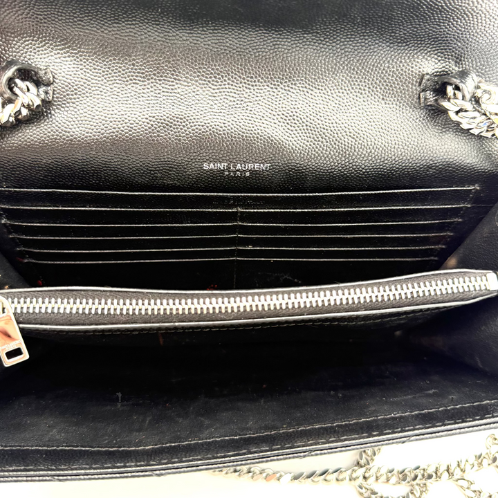 Cassandre Metalasse Envelope Wallet on Chain in Black