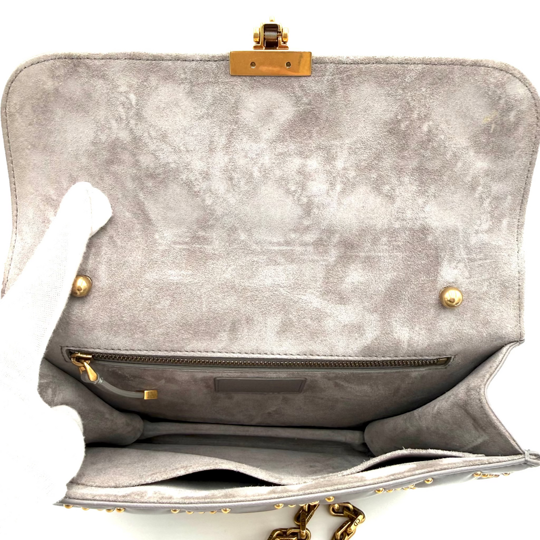 Dioraddict Flap Lambskin Cannage Studded Large Bag