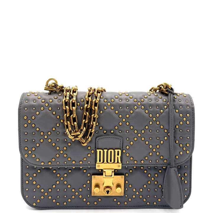 Dioraddict Flap Lambskin Cannage Studded Large Bag