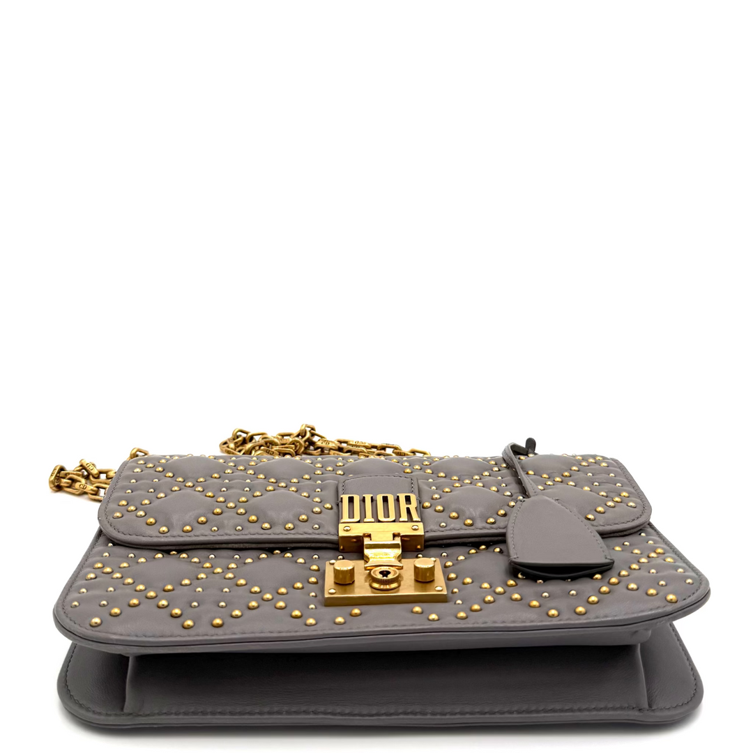 Dioraddict Flap Lambskin Cannage Studded Large Bag