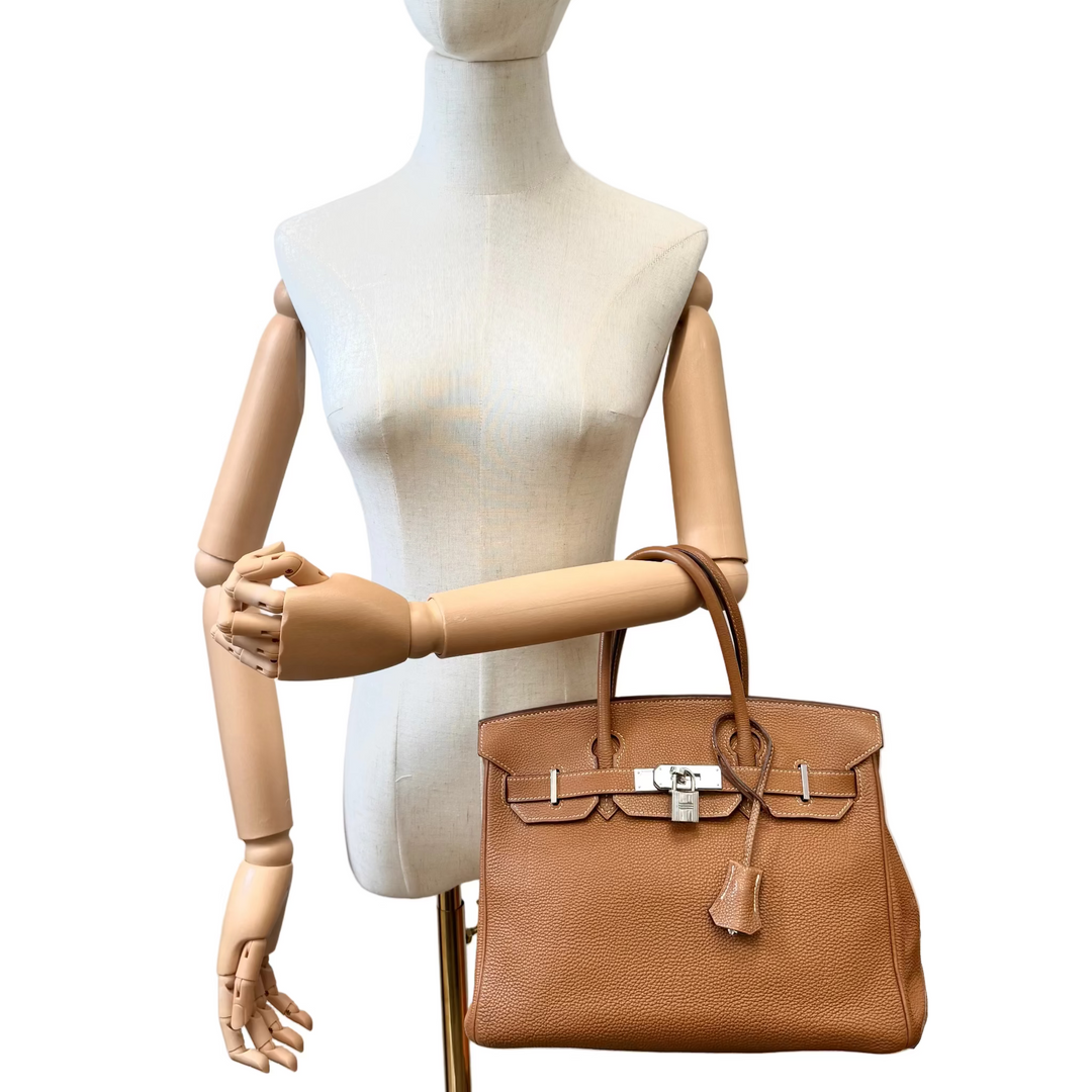 Gold Birkin 30 in Togo Leather With Palladium Hardware