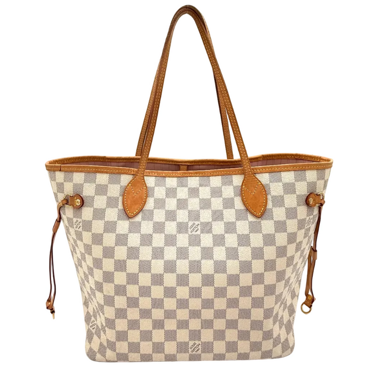 Damier Azur Neverfull MM with Ballerina Pink Interior