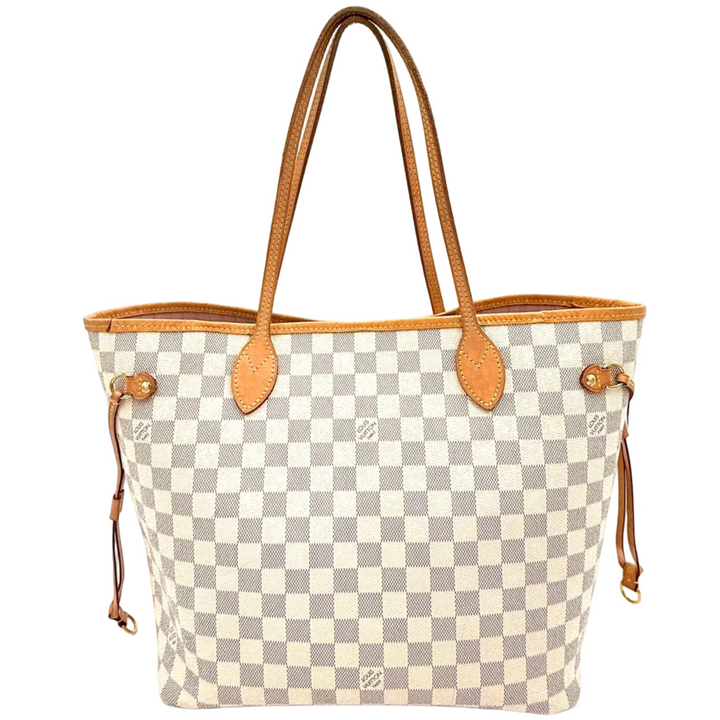 Damier Azur Neverfull MM with Ballerina Pink Interior