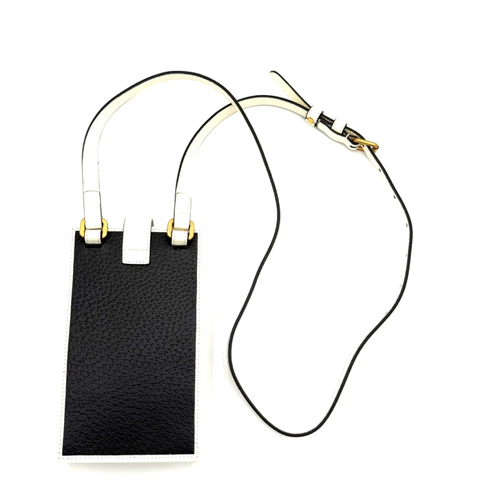 Gucci x Adidas Trefoil Embossed Leather Phone Bag