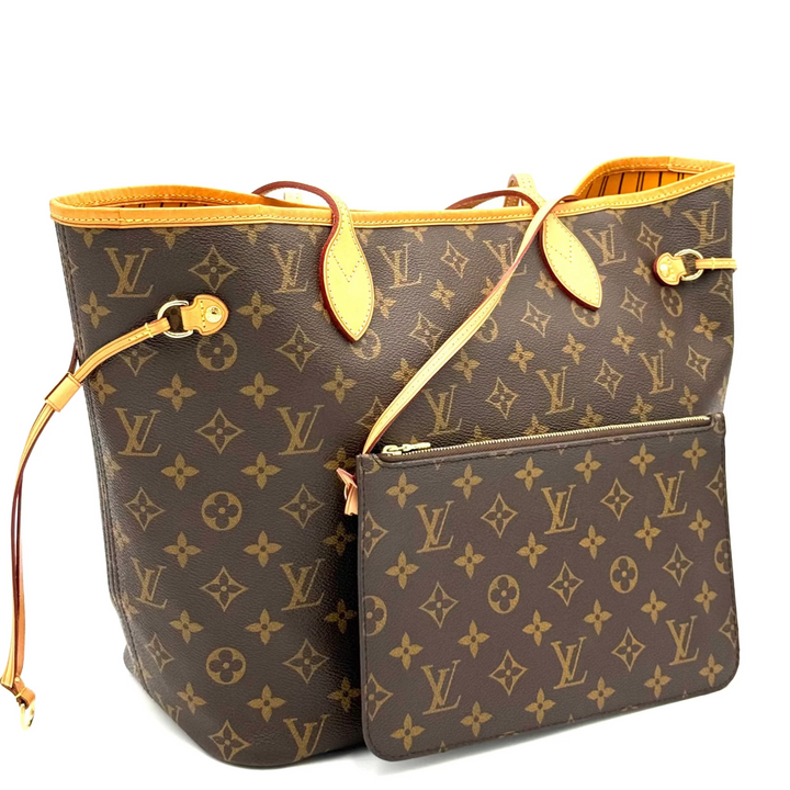 Monogram Neverfull MM with Pouch & Mimosa Interior