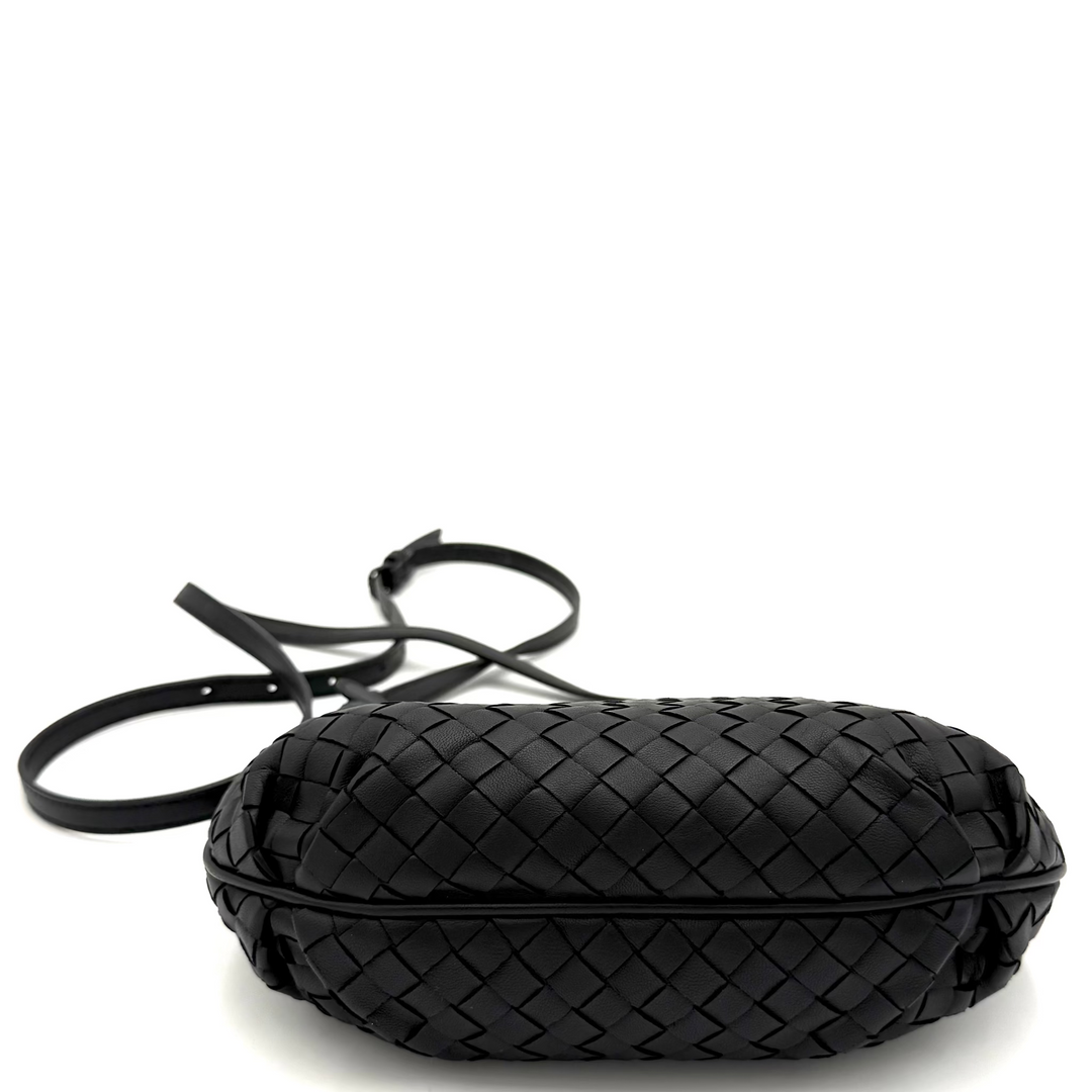 Intrecciato Leather Zipped Shoulder Bag